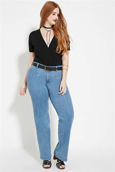 Plus Size Wide Leg Jeans Womens Plus Size Jeans Plus Size Fashion