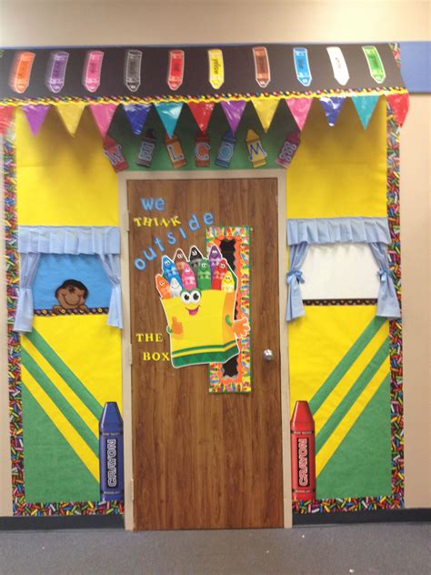 Crayon Door Decoration Crayon Themed Classroom Preschool Classroom