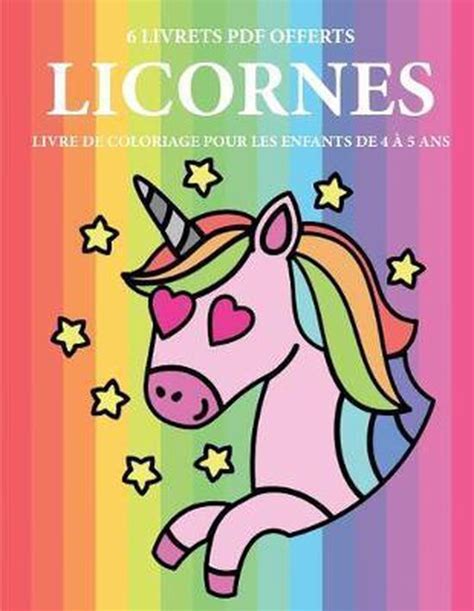 Livre De Coloriage Pour Les Enfants De 4 A 5 Ans Licornes Corinne