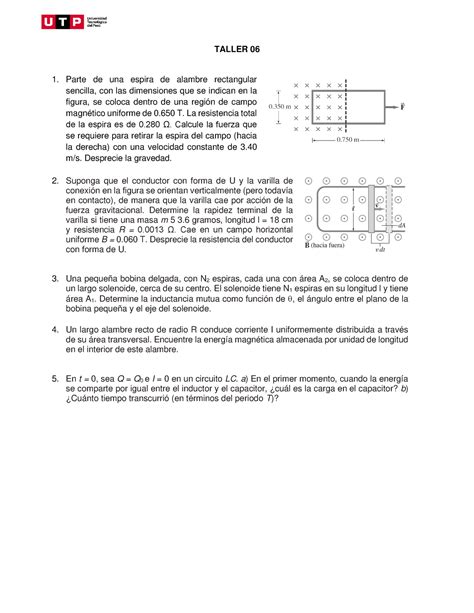 Taller 06 1 Resuelto TALLER 06 Parte De Una Espira De Alambre