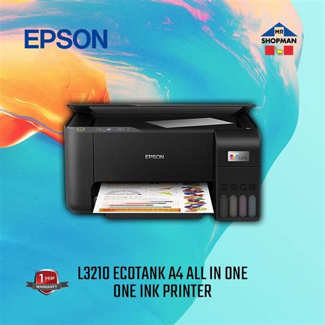 Epson Ecotank L3210 A4 All In One Ink Tank Printer Shopee Philippines