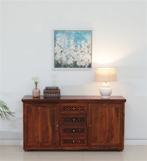 Buy Parnika Sheesham Wood Sideboard In Scratch Resistant Honey Oak