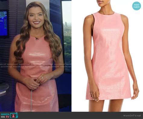 Wornontv Danis Pink Croc Embossed Dress On Good Morning America