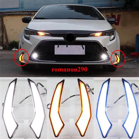 2X For Toyota Corolla 2020 L LE XLE LED Front Bumper Fog Light DRL