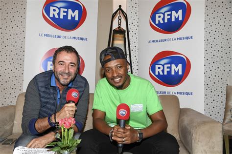 Photo Exclusif Bernard Montiel Et Soprano Interview RFM Lors De