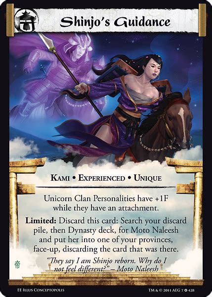 Shinjo S Guidance Exp Card L5r Legend Of The Five Rings Wiki Fandom