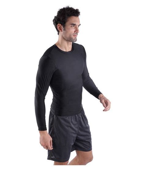 Spinway Pro Compression Mens Nylon Black Inner Wear Full Sleeves T