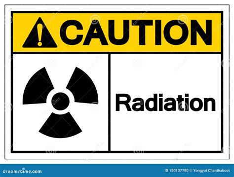 Caution Radiation Area Symbol Sign Vector Illustration Isolated On