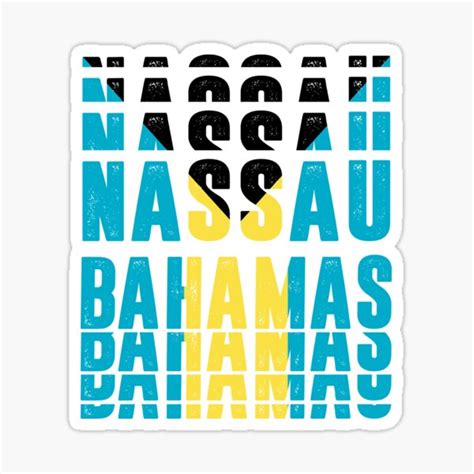 "Nassau Bahamas flag design" Sticker for Sale by Rocky2018 | Redbubble