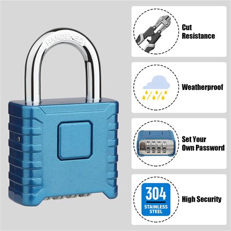 Snapklik.com : Heavy Duty Weatherproof Padlock One-Touch Unlocking ...