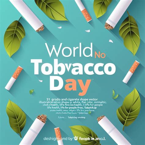 Dia Mundial Sem Tabaco 31 de Maio Modelo de Ilustração Vector para