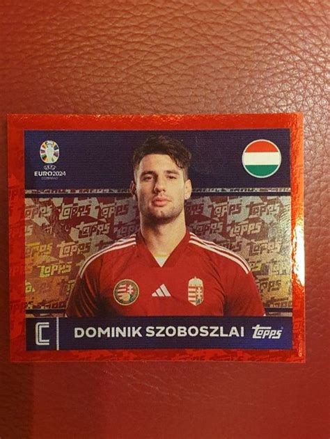 Topps Euro Sticker Hun Dominik Szoboszlai Foil Rar Comprare Su