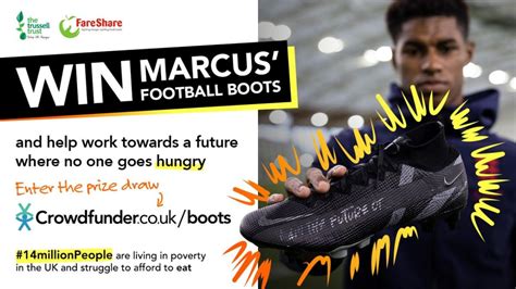 Marcus Rashford MBE launches football boots Prize Draw to fi