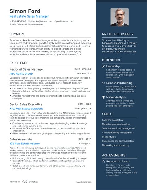 Real Estate Sales Manager Resume Examples How To Guide For