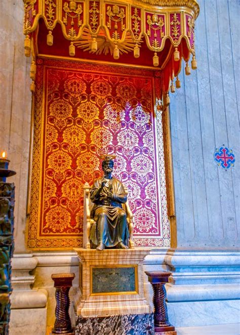 The Bronze Statue Of Saint Peter Holding The Keys Of Heaven By Arnolfo