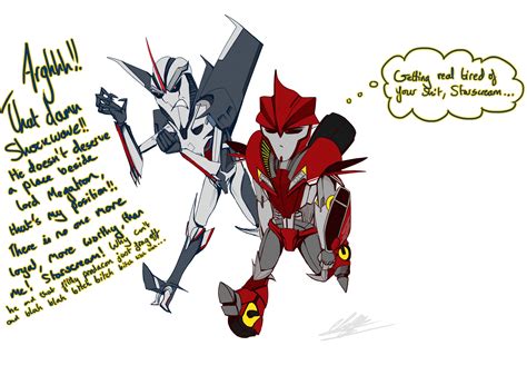 Starscream and Knockout by BlueStripedRenulian on DeviantArt