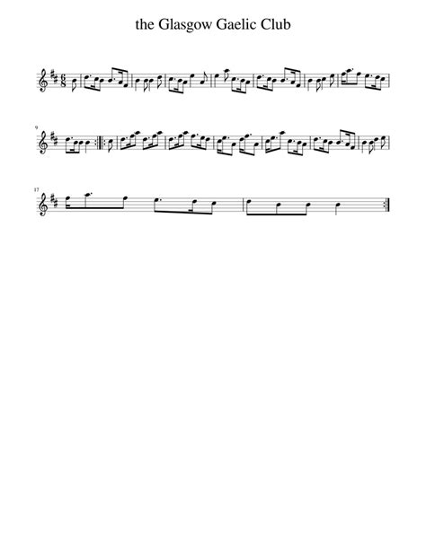 the Glasgow Gaelic Club Sheet music for Piano (Solo) | Musescore.com