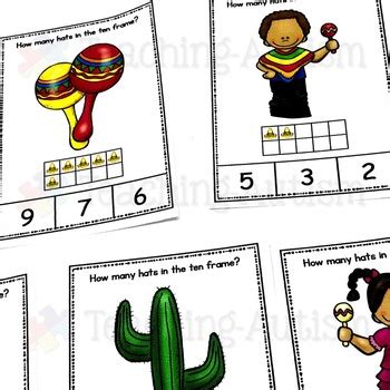 Cinco De Mayo Ten Frame Task Cards By Teaching Autism Tpt