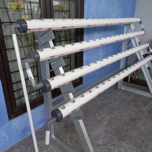 Jual Instalasi Hidroponik Pipa 2 5 Inch 2 Meter Rangka Baja Ringan Full