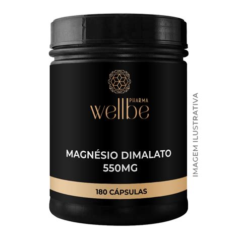 Magnésio Dimalato 550mg 180 Cápsulas Wellbe Pharma