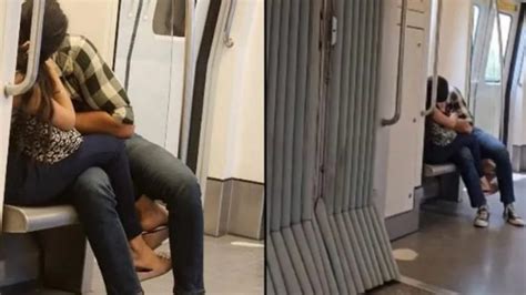 Viral News Viral Video Of Couple Kissing Inside Delhi Metro Goes