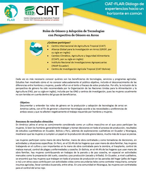 Roles De Género Y Adopción De Tecnologías Con Perspectiva De Género En