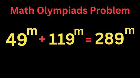 A Hard Olympiads Exponential Problem Amazing Equation Only For The Genius 49m 119m