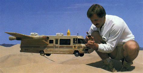 Filming the winnebago crash scene on the set of Spaceballs. 1987 : r/pics