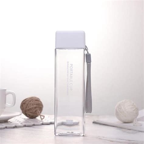 Gourde Bidon White Transparent Ml Bouteille Eau En Plastique