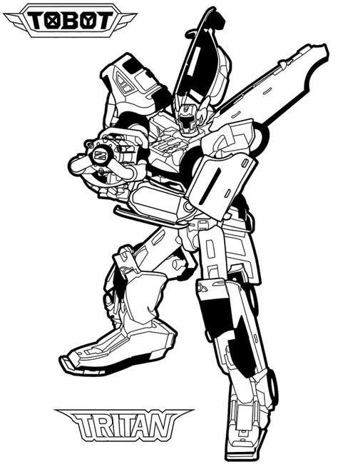 Tobot Tritan Coloring Page - Free Printable Coloring Pages for Kids