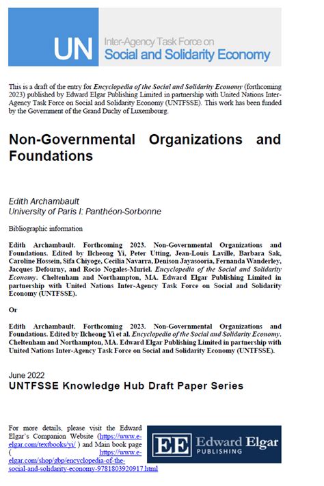 Non Governmental Organizations And Foundations Sse Knowledge Hub For