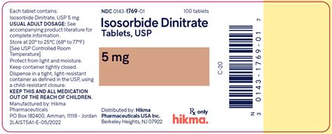 Isosorbide Dinitrate Hikma Pharmaceuticals Usa Inc Fda Package Insert