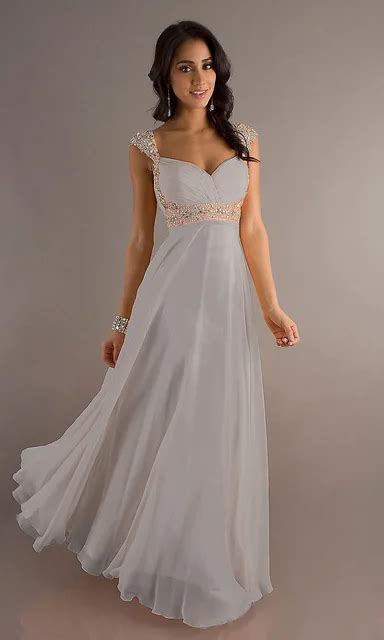 Elegant New Cap Sleeve Long Bridesmaid Dresses Formal A Line Prom Dress