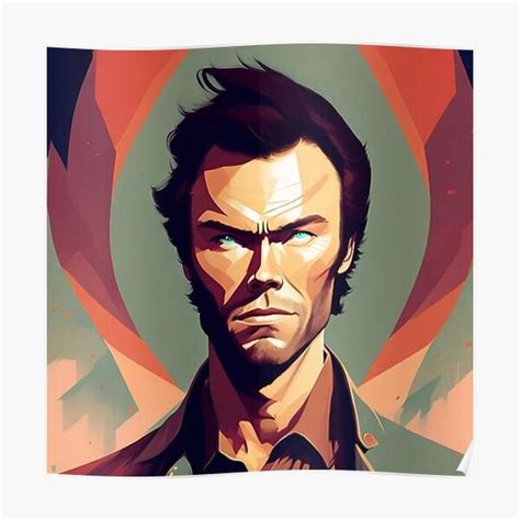 Clint Eastwood Digital Art Premium Matte Vertical Poster Sold By Yetto