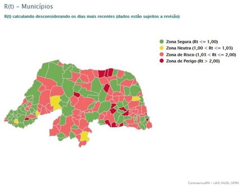 Veja O Mapa Munic Pios Do Rn T M Taxa De Transmiss O Da Covid Em