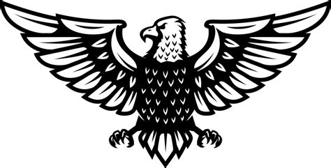 Eagle Sign On Black Background Design Element Vector Image