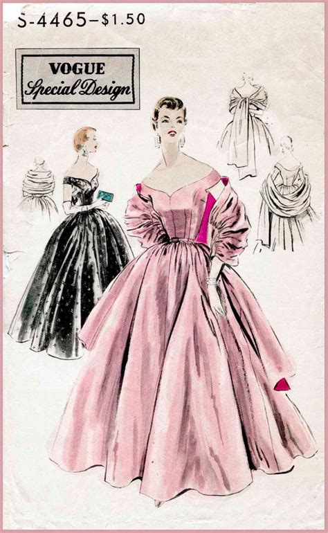 S S Cocktail Dress Ball Gown Evening Vintage Sewing Pattern Full