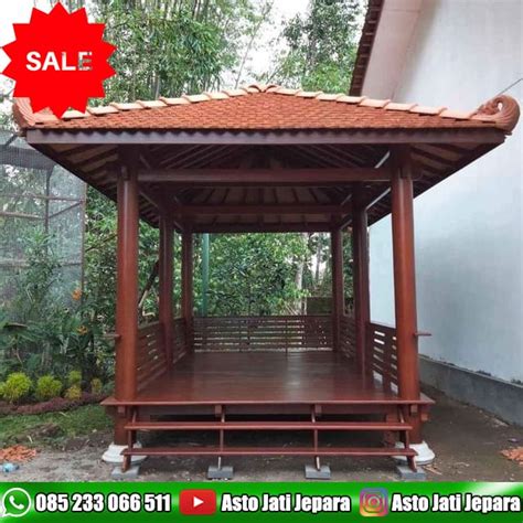 Gazebo Taman Kayu Kelapa 5 Meter Gazebo Halaman Rumah