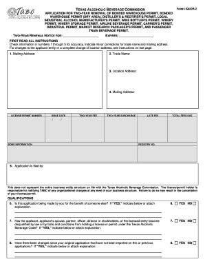 Fillable Online Tabc State Tx Liquor Licensing Form Tabc State Tx