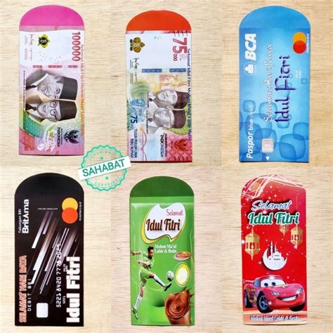 Jual Pcs Amplop Angpau Lebaran Motif Uang Mainan Atm Dan Snack