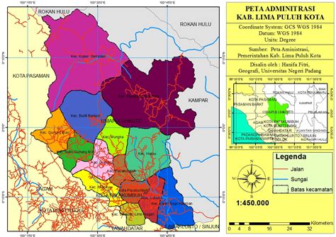 Peta Administrasi Kab Limapuluh Kota