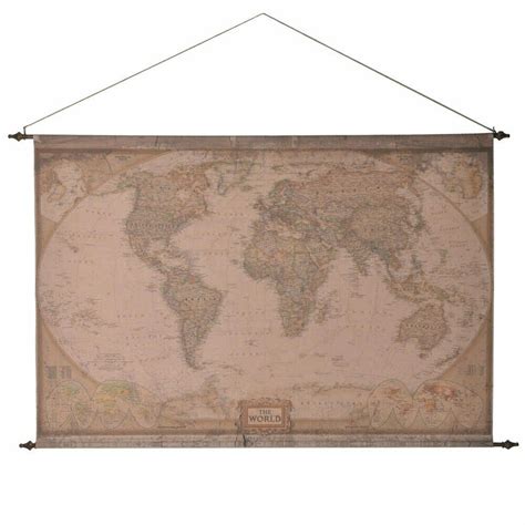 Extra Large Fabric Hanging World Map