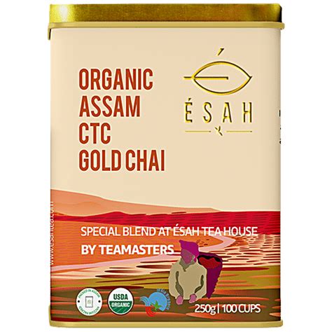 Buy Esah Tea Organic Assam Gold Ctc Chai 100 Natural Refreshing Aromatic Online At Best