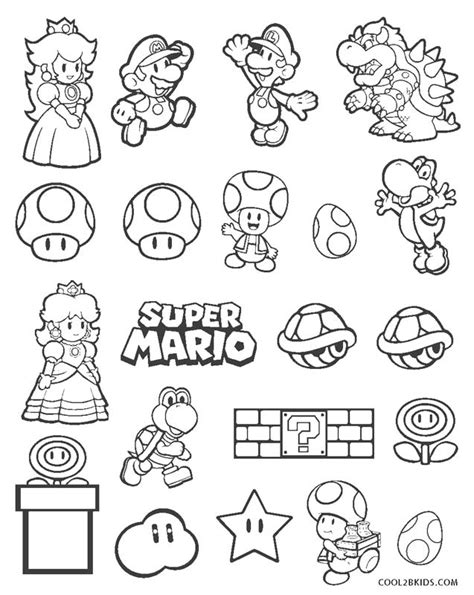 Super Mario Bross Para Colorear Dibujos De Super Mario Bros Para Colorear Paginas Para