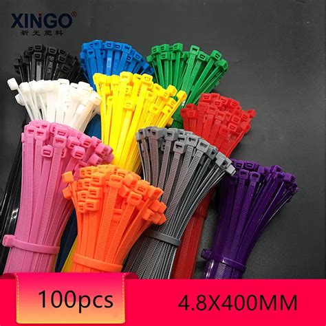 Colored Nylon Cable Zip Ties Plastic Zip Ties Cables Self Lock Zip