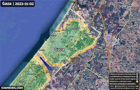 Latest Military Developments Of Gaza And Palestine, 4 November 2023 (Map) - Islamic World News