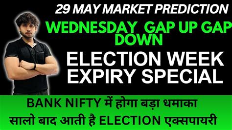 Wednesday 28th May Big Gap Down Nifty Bank Nifty Prediction For