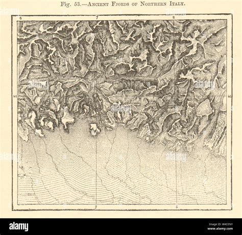 Antiguos Fiordos Del Norte De Italia Croquis De 1886 Plan Antigua