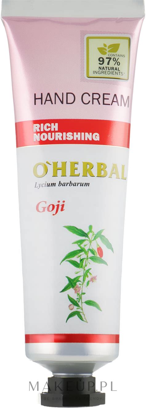 O Herbal Rich Nourishing Hand Cream Goji Krem Do R K Z Jagodami Goji