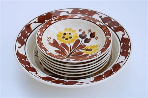 Vintage Vernon Kilns Casa Cali California Pottery Dinnerware Brown
